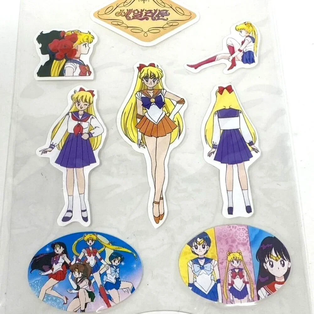 Sailor Moon Sticker Sheet Korean Vintage 2000's Rare Collectible Anime